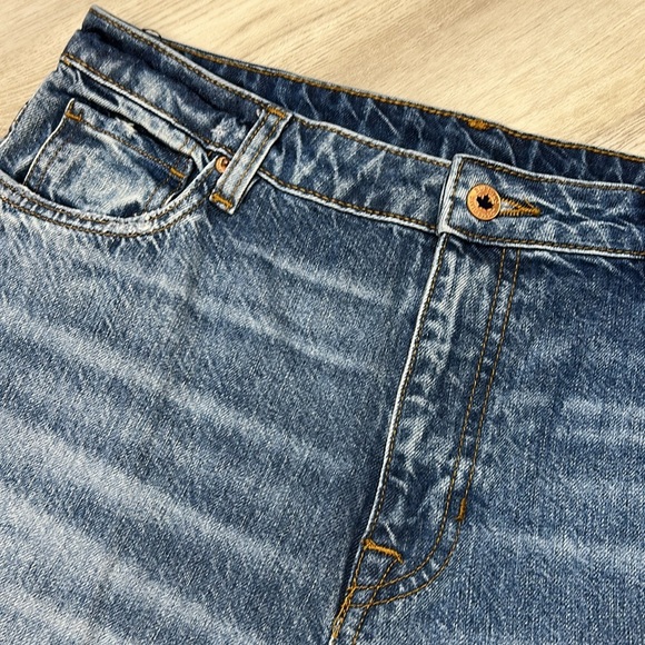 Buffalo David Bitton Stonewashed High Rise Straight Jayden Relaxed Ankle Jeans - Picture 6 of 12